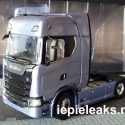 Scania design leaked by scale model