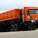 Russian road train with Tonar truck